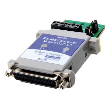 Serial Converter, RS-232 DB25 F to RS-485 TB